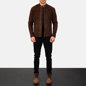Automne et printemps véritable peau de mouton Denim veste en cuir décontracté élégant Slim Fit avec fourrure décoration courte longueur - Product Image 3