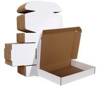 Boîtes d'expédition polyvalentes en carton 5x5x2 pouces, boîtes d'expédition durables avec laminage mat, revêtement UV et doublure en mousse pour petits articles