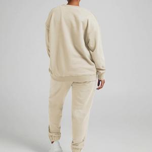 Conjunto de chándal Jogger de moda para mujer Otoño Invierno Sudadera con capucha y pantalones de lana gruesa Ropa deportiva cálida con servicio de etiqueta privada - Product Image 6