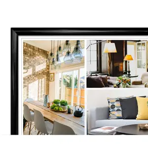 Cadre d'affichage en plastique noir 30,5 x 91,5 cm pour l'affichage d'œuvres d'art et d'annonces - Product Image 4