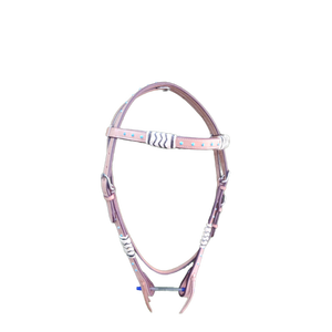 Cabalgata de lujo para espectáculos de caballos, cabeza chapada en Metal de origen occidental, diseño clásico de banda para cejas anudada para deportes al aire libre - Product Image 3