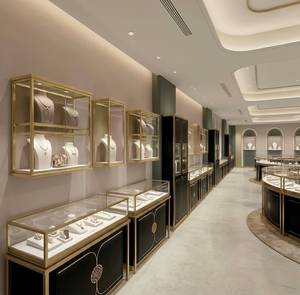 ตู้โชว์เครื่องประดับแบบกำหนดเอง Decorsall8080 ตู้โชว์กระจกติดผนังสำหรับร้านค้าปลีก รุ่น 506 สำหรับโชว์สร้อยคอและแหวน - Product Image 1