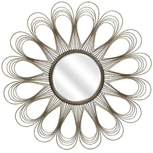 Espejo de Pared Decorativo para Interiores, Diseño de Hojas, Decoración Clásica y Moderna, Espejo con Múltiples Acabados - Product Image 1