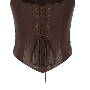Corset tendance et élégant pour femmes, aspect cuir, respirant, corset en cuir de haute qualité pour femmes adultes - Product Image 6