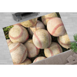 พรมลายเบสบอล: ของตกแต่งห้องเด็กผู้ชาย, พรมลายธีมกีฬา, พรมพิมพ์ลาย, พรมเนื้อนุ่มแบบไม่ทอ - Product Image 2