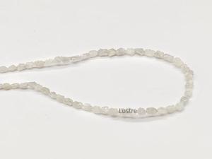 LUSTRE LD White Rough Diamond Bead Raw Uncut Fancy Nuggets Fabricación de joyas 16 pulgadas de largo de alta calidad 100% Natural 2,5-4mm - Product Image 3