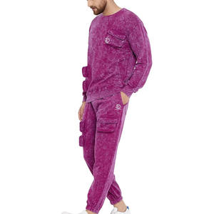 Trajes de chándal XXL para hombre de alta calidad hechos en fábrica, ropa deportiva de invierno impresa con logotipo personalizado hecha de forro polar en stock al por mayor - Product Image 3