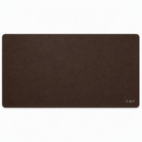 Tapis de souris de jeu en cuir vegan marron XXL, tapis de bureau imperméable rectangulaire pour le bureau et les jeux