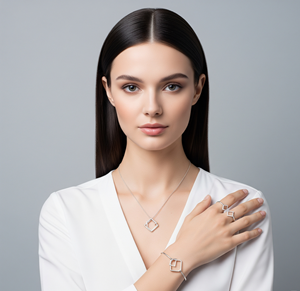 Collar de cadena de eslabones minimalista para mujer, colgante de Joyería Moderna chapado en rodio y oro plateado 925 de alta calidad para uso diario - Product Image 3