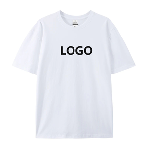 Camiseta de manga corta en blanco sólido con diseño en blanco para hombre, Camiseta lisa de algodón peinado, camiseta personalizada OEM con cuello redondo para hombre - Product Image 5