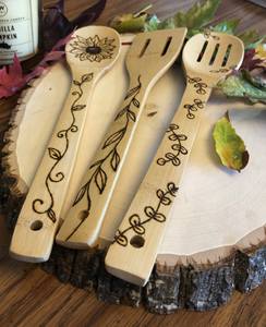 Juego de Cubiertos de Madera, Ligero, Agarre Cómodo, Vajilla Sostenible - Product Image 6