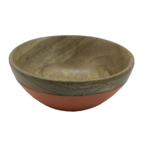 Modern Design Wooden Round Shape Food Serving Bowl Enamel Finished for <b>Kitchen</b> & Tabletop Food and Snacks Serving Bowls - Product Image 2