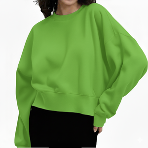 Sweat-shirt décontracté d'hiver pour femme, en molleton de coton doux et confortable, coupe ample, manches longues, écologique et respirant - Product Image 4