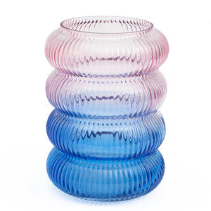 แจกันแก้วมีลวดลายไม่เหมือนใครสำหรับการแสดงบนโต๊ะแจกันแก้วจากนักออกแบบจากโรงงานโดยตรง - Product Image 4