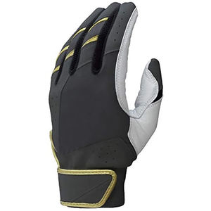 Gants de Frappeur de Baseball Couleur Noir et Blanc Conception de Logo Personnalisé Gants de Baseball Gant de Baseball en Cuir de Softball pour Hommes Vente en Gros - Product Image 2