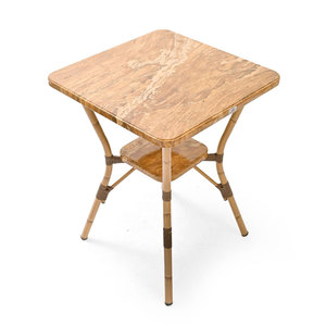 Modern Square Aluminum <b>Table</b> 60x60cm Durable Outdoor Furniture Steel Marble Pattern CFD68220 - Product Image 1