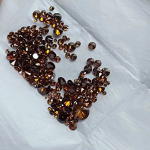 Diamants de laboratoire de couleur brun foncé fantaisie, taille brillante, pierres brutes, 0,01 à 0,10 carat, petite taille, polissage élevé, étincelant, IGI - Product Image 1