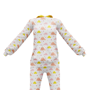 Pijamas personalizados de algodón para mujer Ropa de dormir cómoda con estampado floral con gráfico de letras Ropa personalizada - Product Image 5