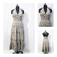 Robe longue décontractée d'été pour femme, 100 % coton, imprimée sur mesure, style coréen Y2K, écologique, sans manches, taille naturelle, douce et élégante