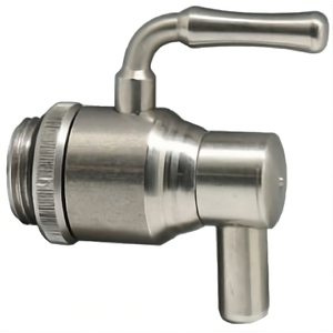 Rubinetto per Bidoni Olio Inox con Leva Antigoccia e Ghiera Misuratrice 1 - Product Image 1