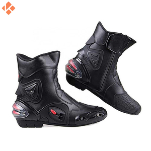 Nuevo estilo Moto Zapatos Cliente Motocicleta Cuero Carrera Zapatos Biker Racing Moto Zapatos de cuero - Product Image 6