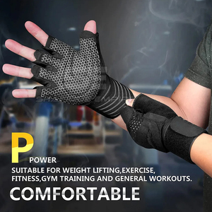 Guantes de gimnasio con soporte de muñeca para entrenamiento de gimnasia, guantes de gimnasio de entrenamiento hechos en Pakistán para hombres y mujeres - Product Image 3