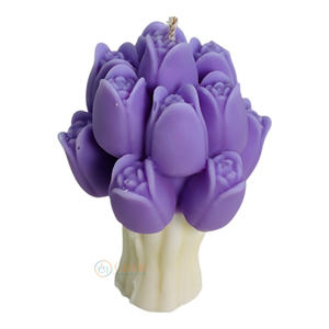 Velas de aromaterapia de ramo de tulipán hechas a mano para festivales, decoración del hogar, graduación, Diwali, Ramadán, cumpleaños, bares, uso votivo - Product Image 3