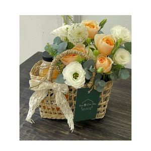 CESTA DE ALMACENAMIENTO DE REGALO DE HIERBA MARINA A PRECIO BARATO CESTA DE FLORES PARA DECORACIÓN CANASTA DE REGALO DE VIETNAM EMBALAJE - Product Image 4