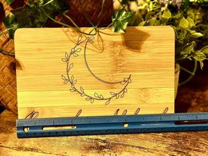 Planche à découper en bois de bambou Ramadan Mubarak avec gravure de lune, durable, écologique, planche à découper et à servir, décoration islamique - Product Image 4