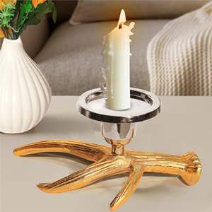 Candelabro de Aluminio Fundido Listo para Exportar para Sala de Estar, Decoración del Hogar India, Candelabro para Mesa de Comedor para Festivales - Product Image 1