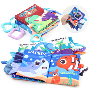 Libro de tela para bebés con juguetes de animales de dibujos animados, libro de tela educativo con anillas y papel, juguetes de aprendizaje para bebés de 0 a 12 meses, regalos - Product Image 3