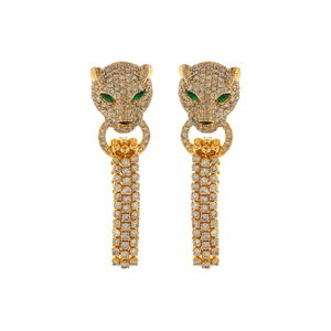 ต่างหูเพชรธรรมชาติสีเหลืองทองแบบ14kt คุณภาพระดับพรีเมียมคุณภาพสูงเทียบกับ Si ความบริสุทธิ์สำหรับเด็กผู้หญิงของขวัญผลิตในอินเดีย - Product Image 5