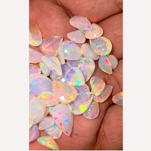 57 pièces opale éthiopienne naturelle avec feu 8x6mm 9x7mm 10x8mm 12x10mm poire facette 79 Cts Lot Iroc ventes pierres précieuses en vrac coupées US $143 - Product Image 2
