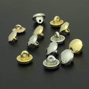 Botones de metal personalizados de 10 y 9 mm para ropa-Botón de chaqueta de aleación de zinc-Botón de vástago dorado y plateado-Botones de camisa elegantes - Product Image 1