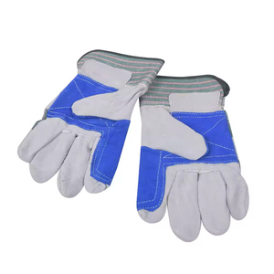 Gants de travail en cuir fendu de vache Gants de gréement de Construction industrielle de protection des mains pour la construction Gants de sécurité au travail - Product Image 5