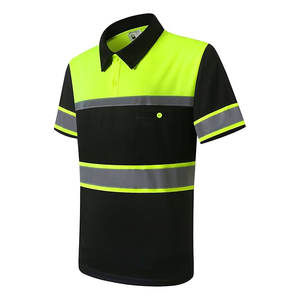 Polo de seguridad para el trabajo de construcción Protección de alta visibilidad para constructores Polo de seguridad industrial Camisa DE TRABAJO HiVis Construcción - Product Image 3