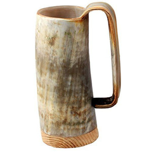 Taza de cuerno rústica clásica para fiestas temáticas medievales, taza de cuerno ecológica hecha a mano para beber en casa o en el bar al precio más bajo. - Product Image 3