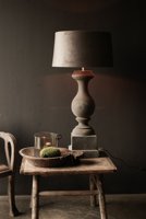Lampe de table électrique en bois faite à la main KAMAL ART CRAFT, abat-jour en tissu à motif végétal, idéale pour la maison, le bureau, les bébés et les enfants