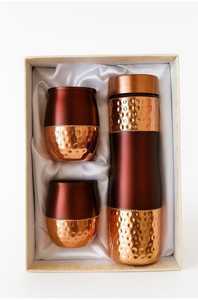 Antique Finishing 100% Pure Copper Handcrafted <b>Water</b> <b>Bottle</b> for Healthy Lifestyle and Detox Benefits - Product Image 4