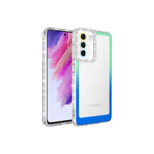 Étui isolé en diamant scintillant pour Samsung pour Galaxy S21 FE - Coque arrière en silicone antichoc à dégradé scintillant - Product Image 1