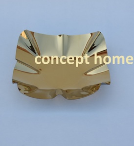 Plato de Frutas Creativo de Diseño Ins, Hecho a Mano en Acero Inoxidable, Ecológico, Duradero, Multiusos, Base para Tazón de Dulces con Forma de Hoja de Loto - Product Image 2