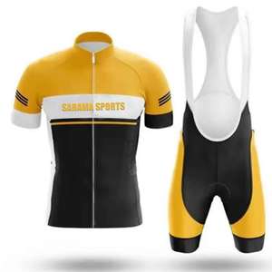 Uniformes de Ciclismo de Verano Personalizados con Logotipo Sublimado, Transpirables, para Bicicleta de Carretera, para Hombre, Conjuntos de Jersey de Ciclismo de Manga Corta - Product Image 1