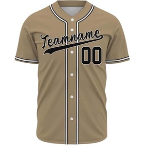Vêtements de sport de baseball unisexes personnalisés, respirants, à séchage rapide, t-shirts à manches courtes de grande taille, maillots imprimés numériquement, équipe personnalisée - Product Image 4