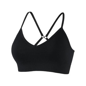 Vêtements de fitness couleur unie sans manches à séchage rapide soutiens-gorge de sport pour femmes - Product Image 5
