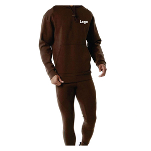 2025 venta al por mayor ropa deportiva informal gimnasio Fitness transpirable tecnología polar entrenamiento chándales hombres dos piezas conjunto Jogging invierno Unisex - Product Image 2