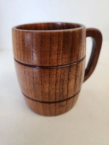 HIGH QUALITY ECO FRIENDLY WOODEN <b>LARGE</b> Tankard Mug <b>Tea</b> Coffee <b>Cup</b> Made of Natural Acacia Wood <b>Cups</b> With Handles - Product Image 4