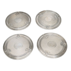 Round Shape Metal <b>Drink</b> Serving <b>Coasters</b> Tabletop Mat & Pads Home Tea & Coffee Serving <b>Coaster</b> With Silver Finished - Product Image 1