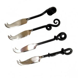 Ensemble de couteaux à fromage élégants en cuivre avec manche en marbre, poignée de styliste, couteau à fromage, retourneur de serveur pour la cuisine des hôtels - Product Image 5