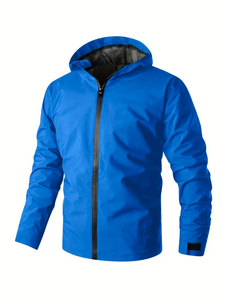 Lightweight Solid Color Hooded Stand Windbreaker Jacket Canvas Breathable Winter High Street Style Customizable Private Label - Product Image 5