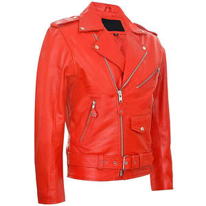 Veste en cuir chaude d'hiver pour hommes Col mandarin Style motard Manches complètes Veste en cuir à vendre en vrac Quantité - Product Image 2